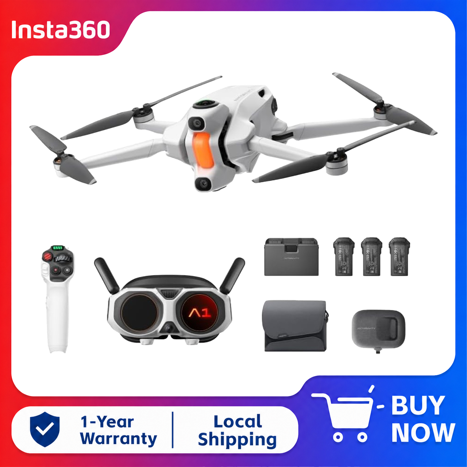 Insta360 안티그래비티 A1 익스플로러 번들(배터 - Drone Gimbal For Insta360 리뷰 및 가격